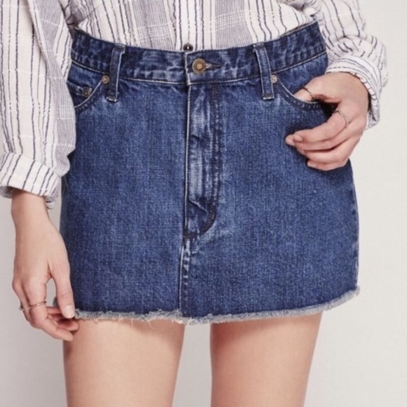 cut off jean skirt